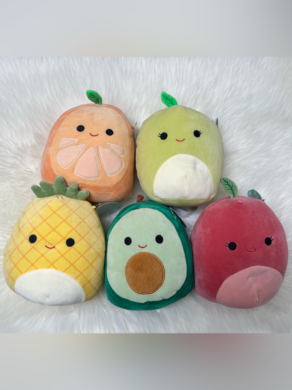 *BRAND NEW* Squishmallows Set of 5 Fruit Plushie